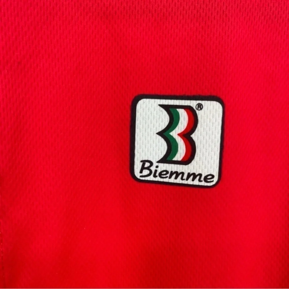 Biemme Red Cycling‎ Jersey Mens Sz 3 M 1/2 zip